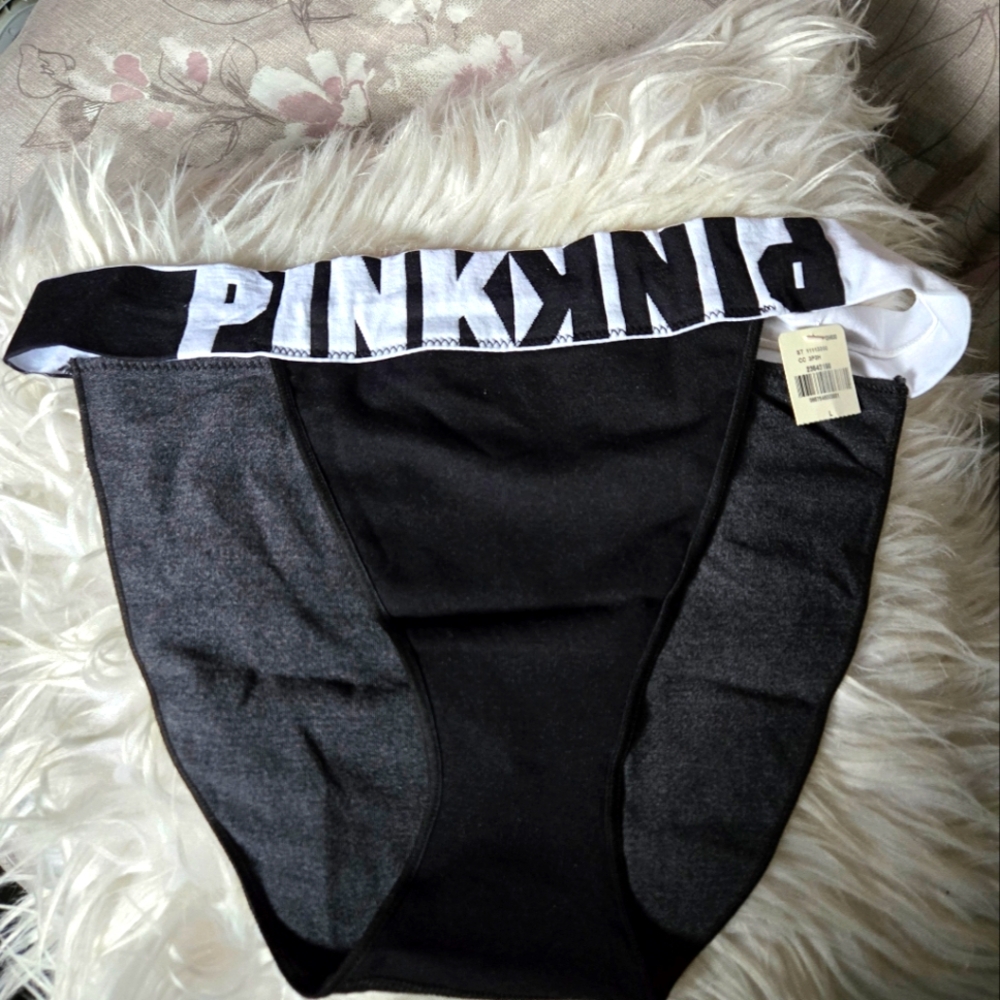 New-PINK Victoria's Secret Black and White Womans  Underwear